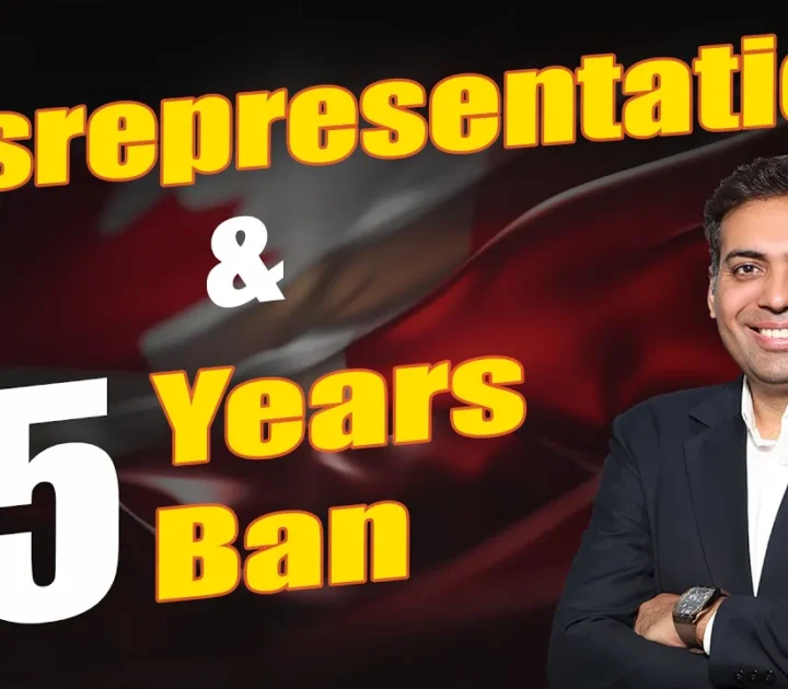 misrepresentation and 5 years ban from Canada