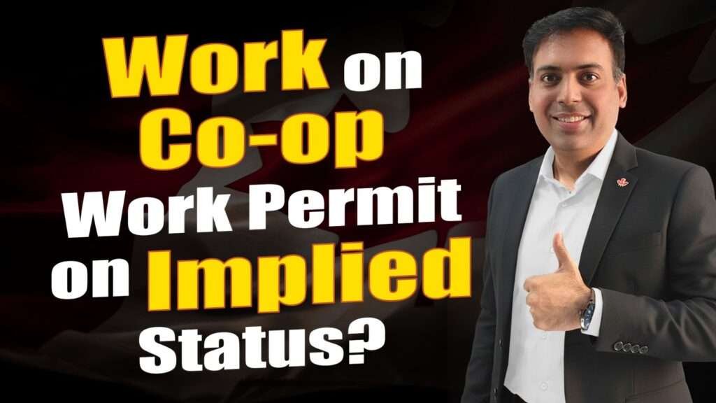 Work on Co-op Work Permit on Implied Status ?
