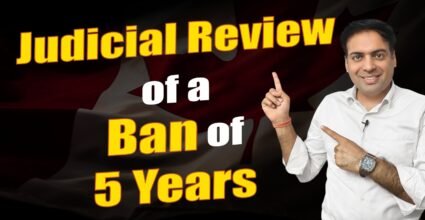 Judicial Review of a Ban of 5 Years