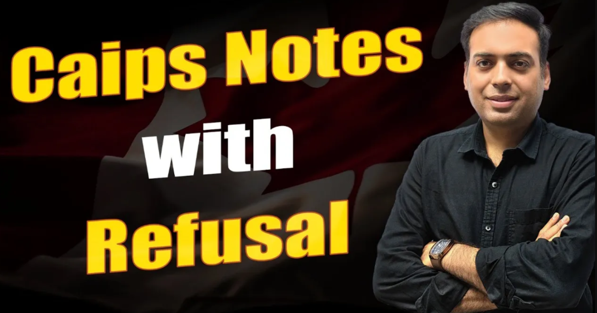 Caps Notes with Refusal Caps Notes with Refusal