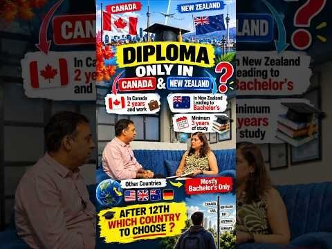 Diploma After 12th: Canada 🇨🇦 or New Zealand 🇳🇿 – Which Is Better?