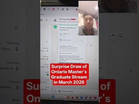 Surprise Draw of Ontario Master's Graduate Stream in March 2026